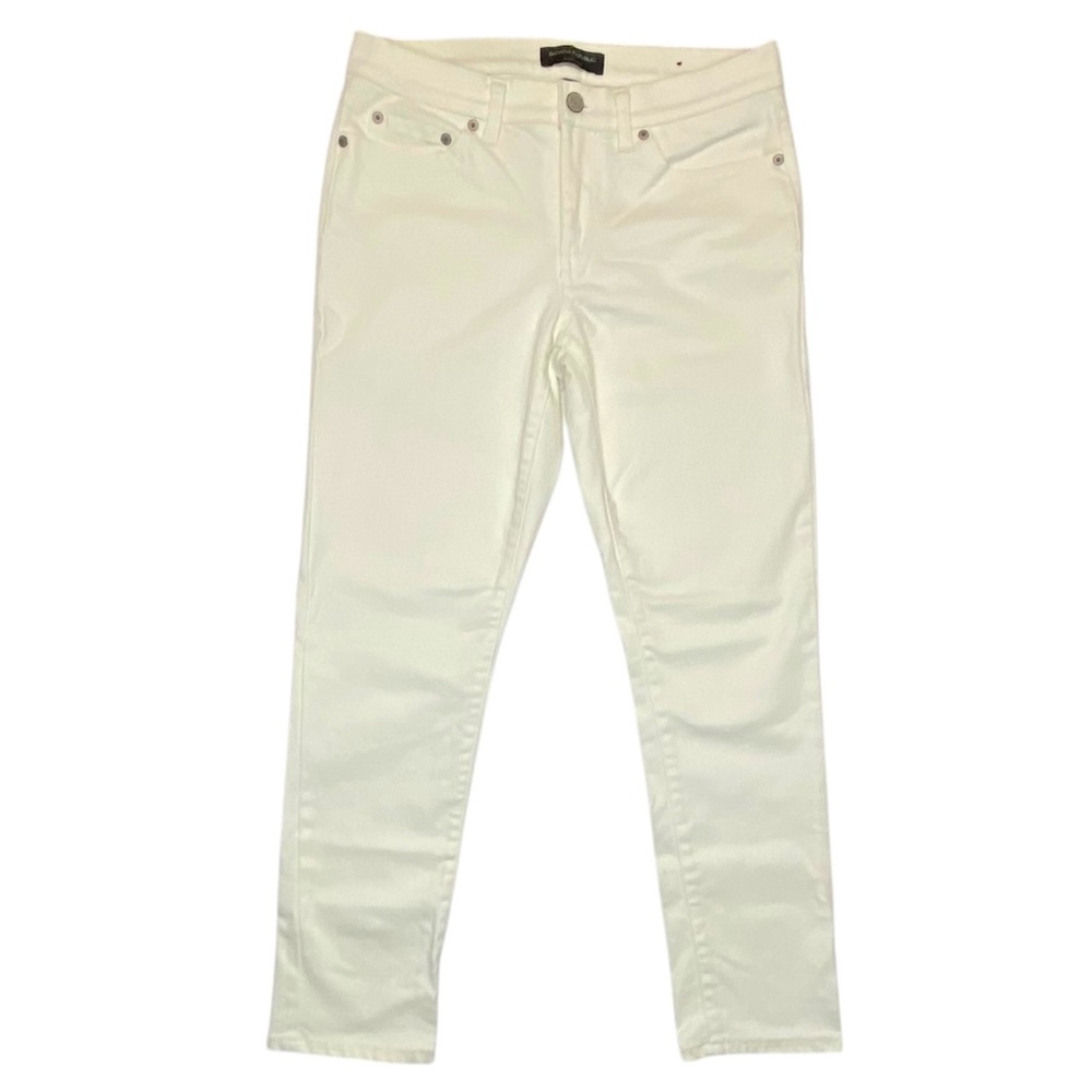 Banana Republic Lt White Skinny Crop Denim Jeans‎ Sz 28/6